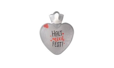 Herz transparent mit Druck Halt mich fest und Herzeinlage