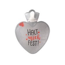 Herz transparent mit Druck Halt mich fest und Herzeinlage