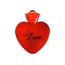 Herz rot-transparent mit Druck Love