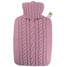 Wärmeflasche mit Strickbezug pastell-rosa