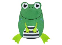 Kinder Öko-Wärmflasche "Frosch" Veloursbezug