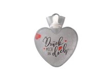 Herz transparent mit Druck "Drück mich an Dich"